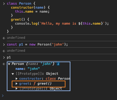 Prototype creation using class